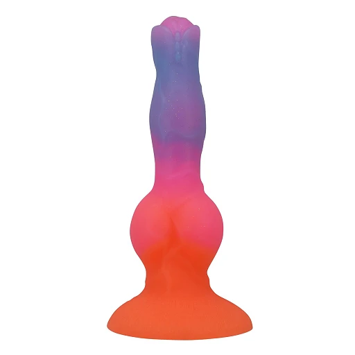 Dildo Hercules 21,5 cm – silikonowe, żłobione, z przyssawką — zdjęcie 4
