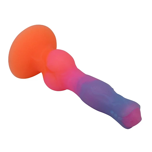 Dildo Hercules 21,5 cm – silikonowe, żłobione, z przyssawką — zdjęcie 5