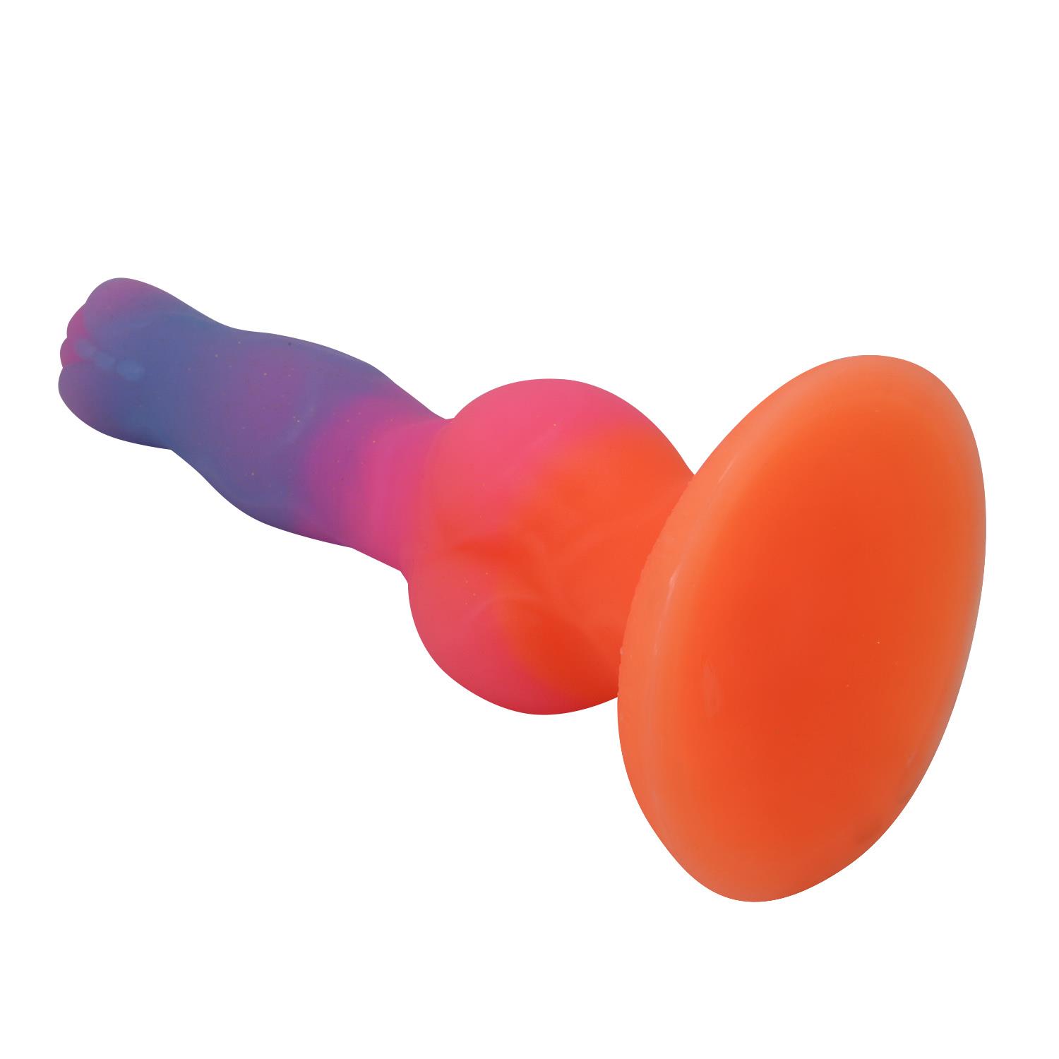 Dildo Hercules 21,5 cm – silikonowe, żłobione, z przyssawką — zdjęcie 6
