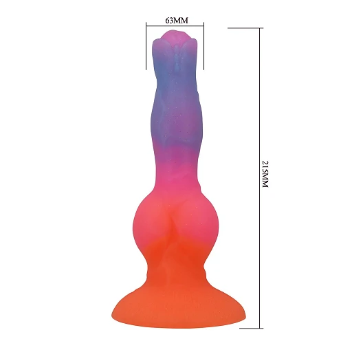 Dildo Hercules 21,5 cm – silikonowe, żłobione, z przyssawką — zdjęcie 7