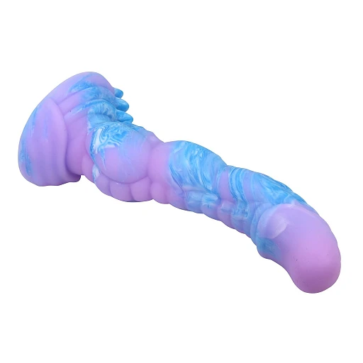 Dildo Alien 20,5 cm – silikon, pofalowana faktura — zdjęcie 7