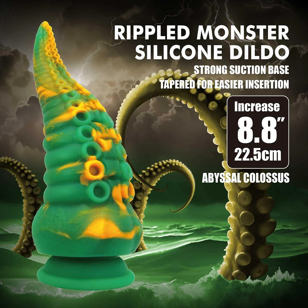 Dildo Abyssal Colossus – 22,5 cm, silikon, przyssawka — zdjęcie 2