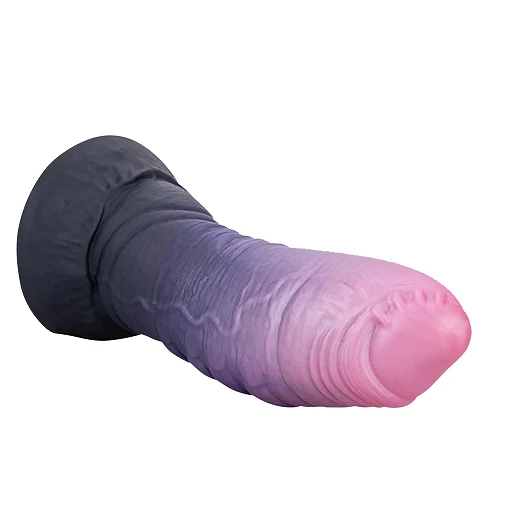 Dildo Dreadful Fiend – silikonowe, 24 cm, pofałdowana faktura — zdjęcie 5