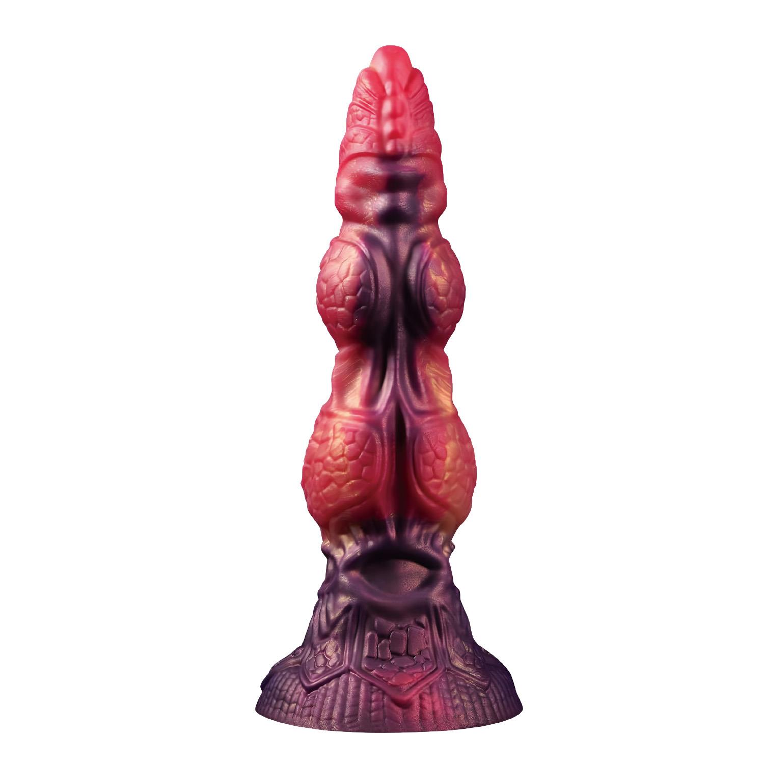 Dildo Savage Beastlord – 24 cm, silikon, falowana faktura — zdjęcie 3