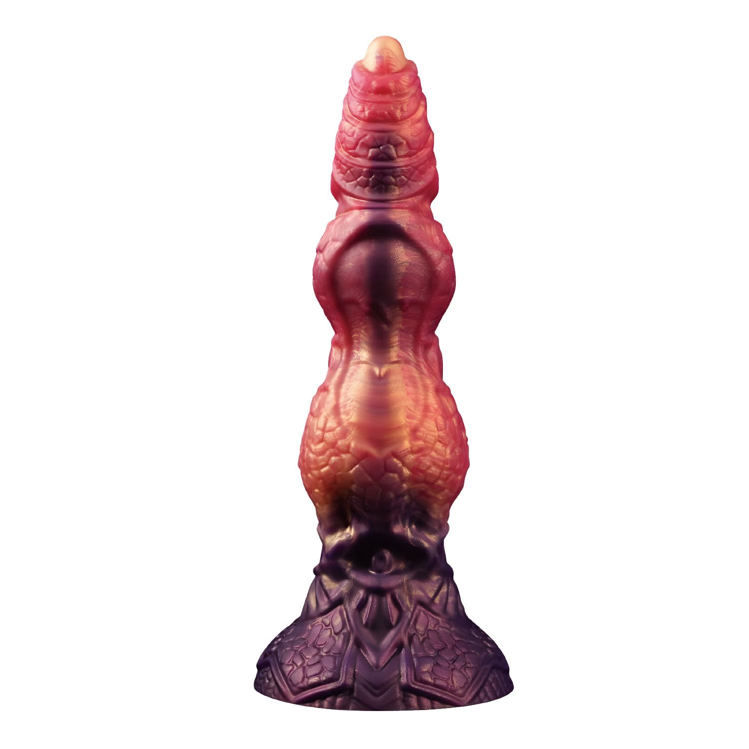 Dildo Savage Beastlord – 24 cm, silikon, falowana faktura — zdjęcie 4