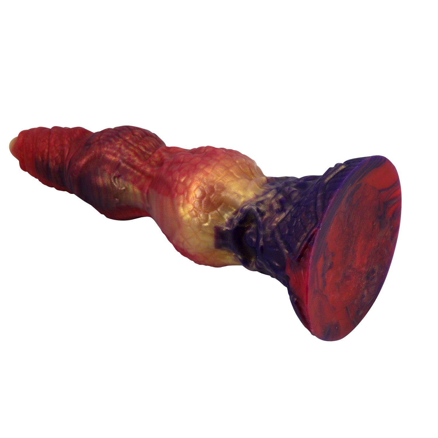 Dildo Savage Beastlord – 24 cm, silikon, falowana faktura — zdjęcie 6
