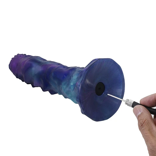 Dildo DuskWalker Sentinel – 23 cm, pofalowane, z pompką — zdjęcie 6