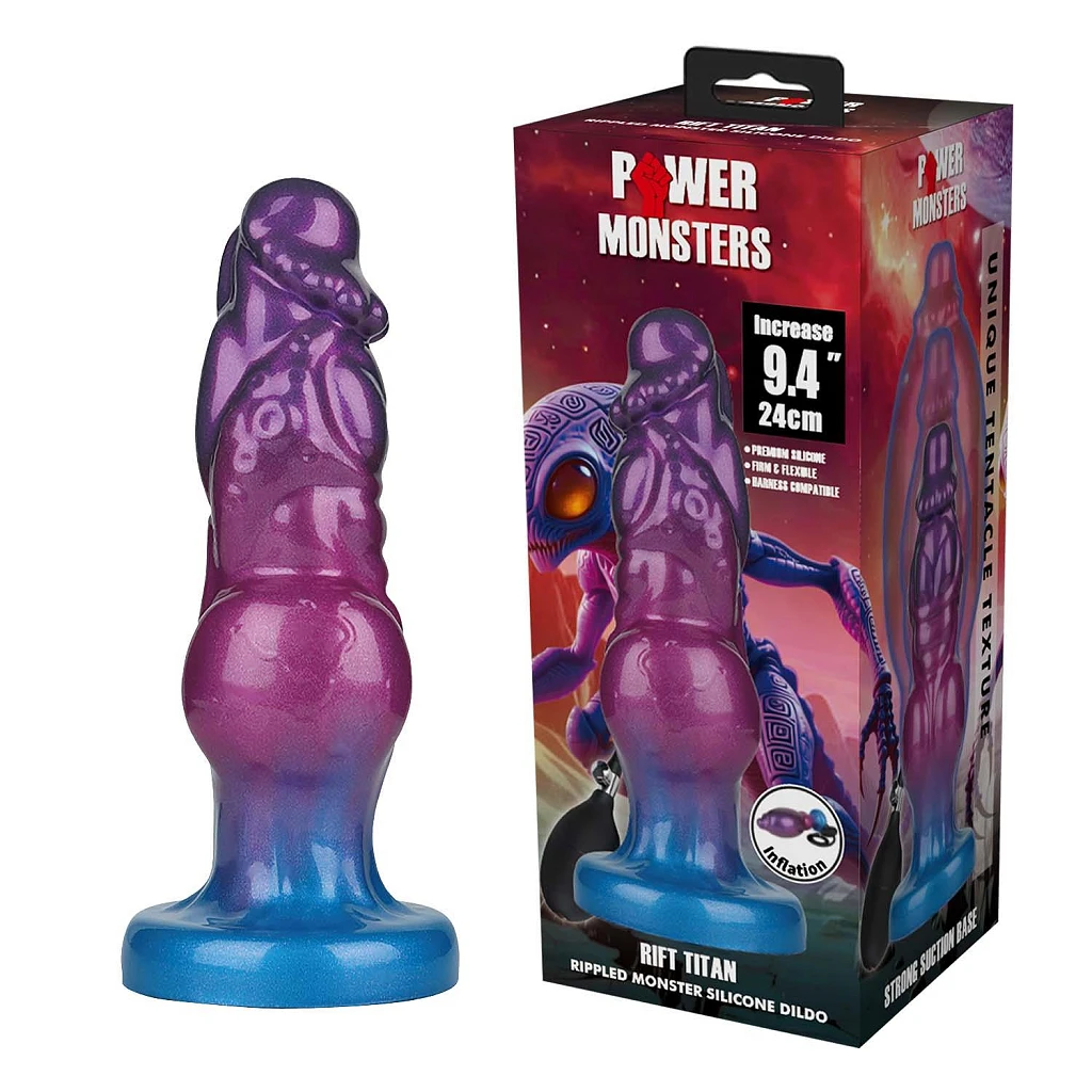 Dildo Rift Titan – silikonowe, pompowane, 24 cm
