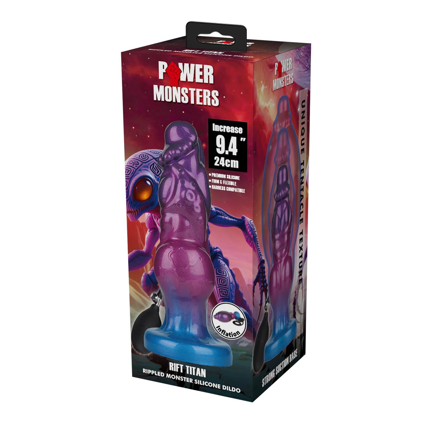 Dildo Rift Titan – silikonowe, pompowane, 24 cm — zdjęcie 7