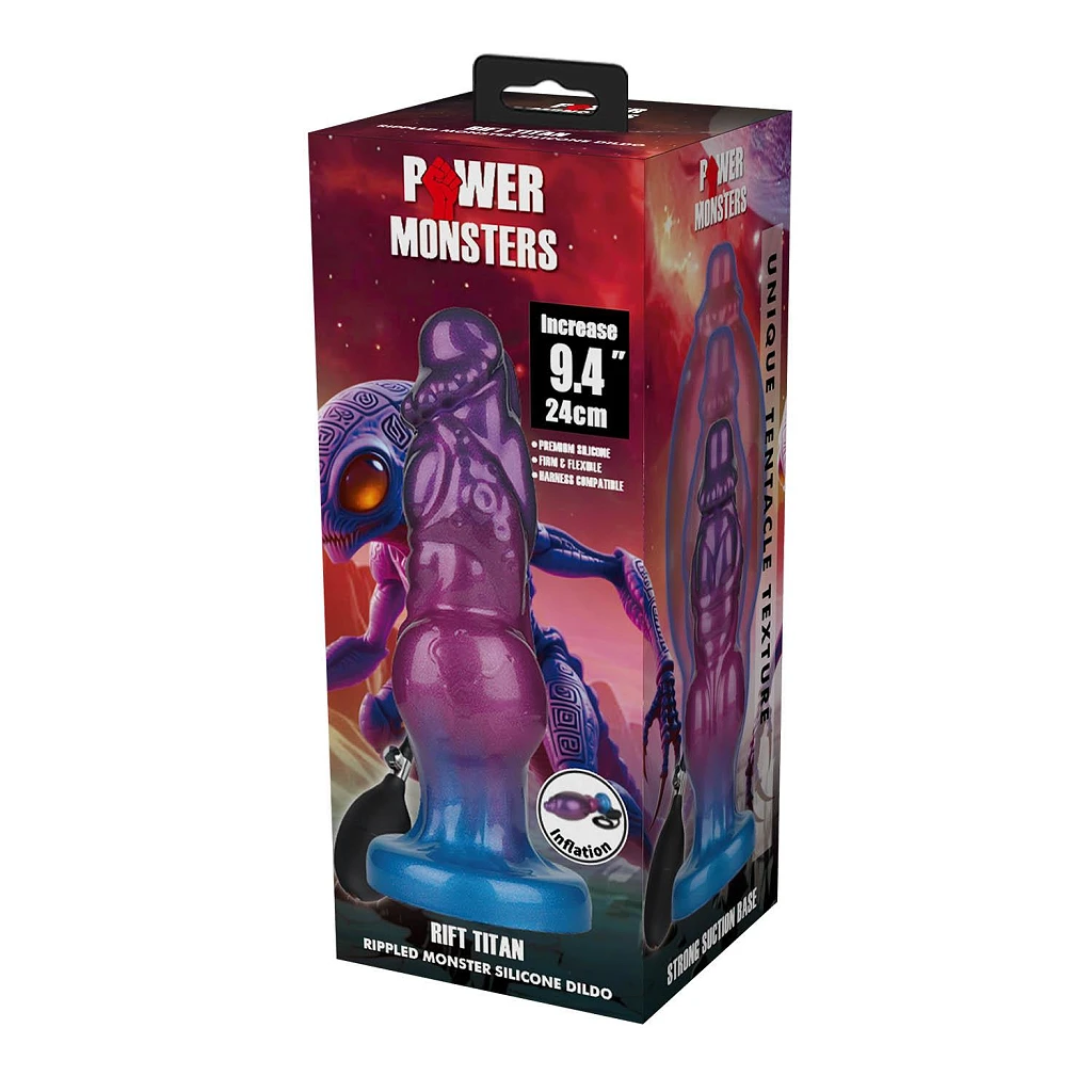 Dildo Rift Titan – silikonowe, pompowane, 24 cm — zdjęcie 7