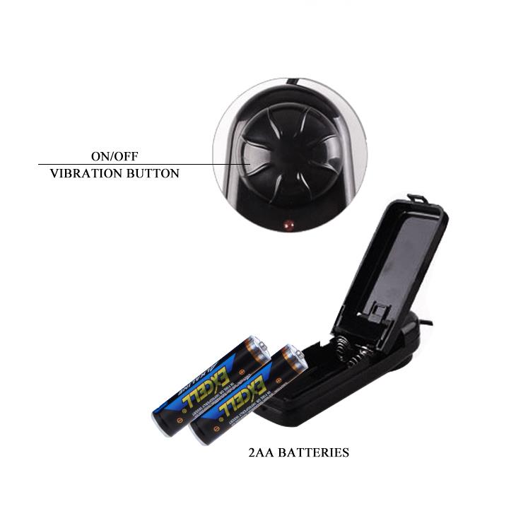 Proteza wydrążona strap-on z wibracjami - 17 cm, pilot — zdjęcie 6