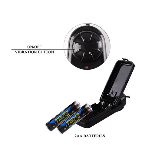 Proteza wydrążona strap-on z wibracjami - 17 cm, pilot — zdjęcie 6