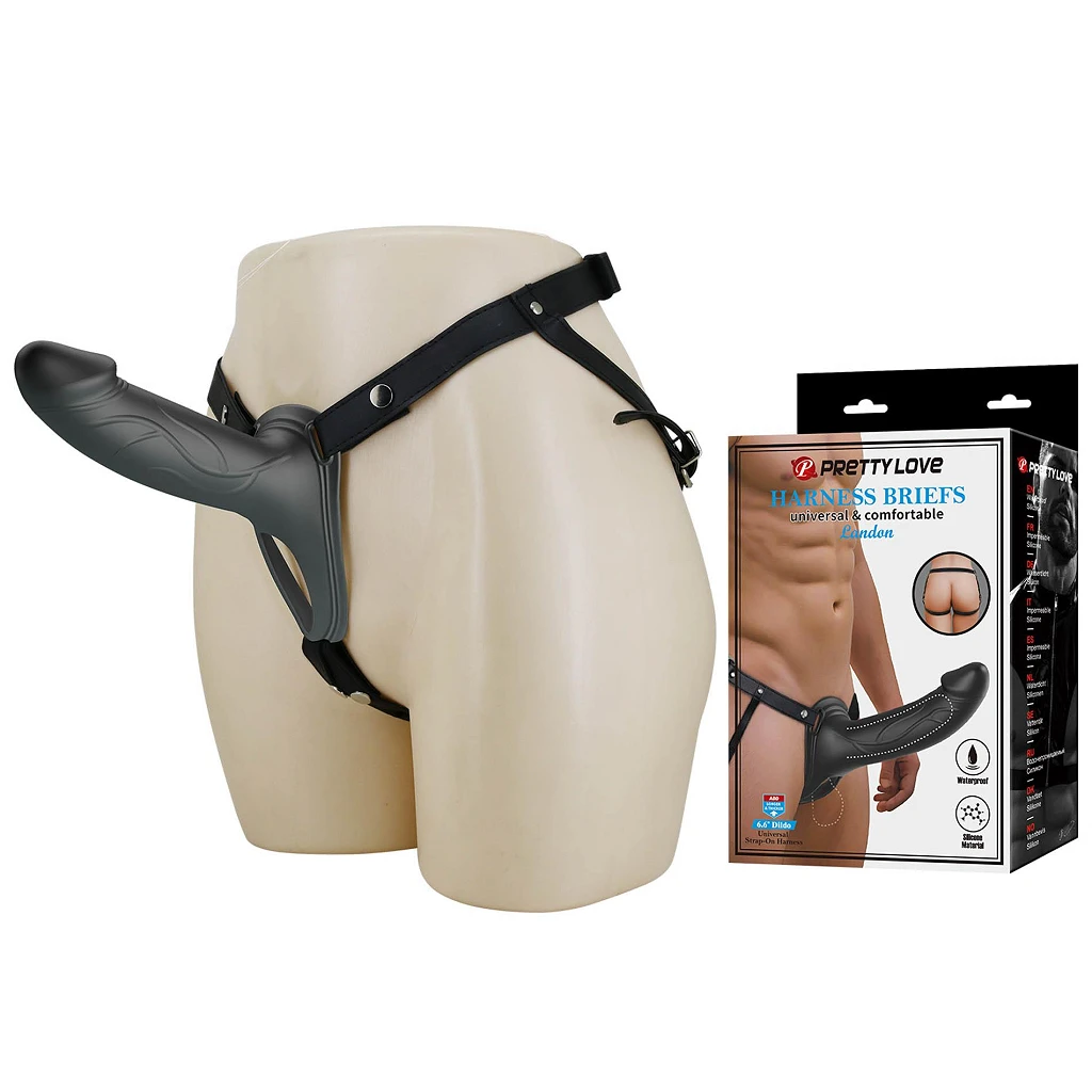 Zestaw strap-on Landon - regulowany, silikon