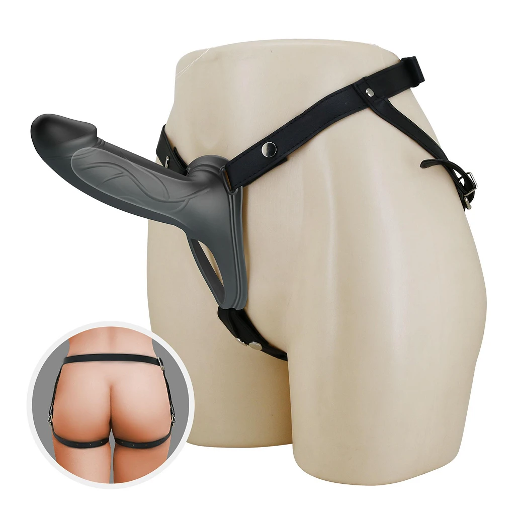 Zestaw strap-on Landon - regulowany, silikon — zdjęcie 2