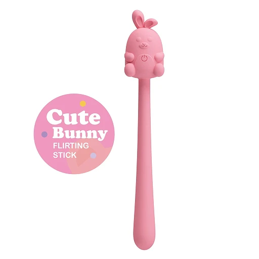 Masażer Cute Bunny Flirting Stick – 7 trybów, magnetyczne USB — zdjęcie 2