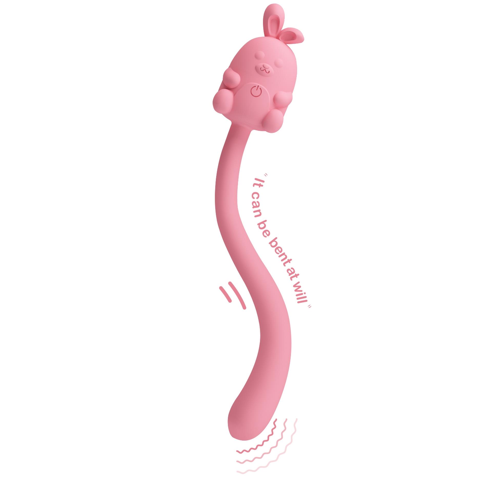 Masażer Cute Bunny Flirting Stick – 7 trybów, magnetyczne USB — zdjęcie 1