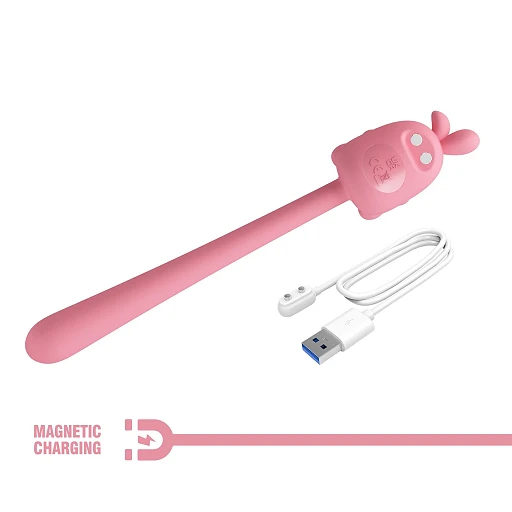 Masażer Cute Bunny Flirting Stick – 7 trybów, magnetyczne USB — zdjęcie 9