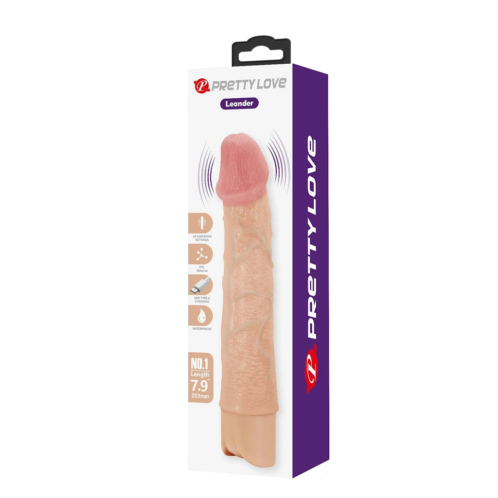 Wibrator realistyczny Leander – 20,3 cm, 10 trybów — zdjęcie 12