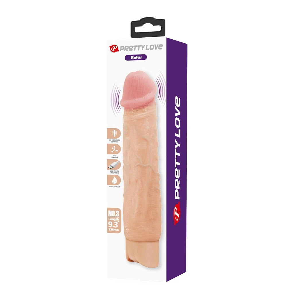 Wibrator realistyczny Rufus – 23,8 cm, ładowanie USB-C — zdjęcie 11