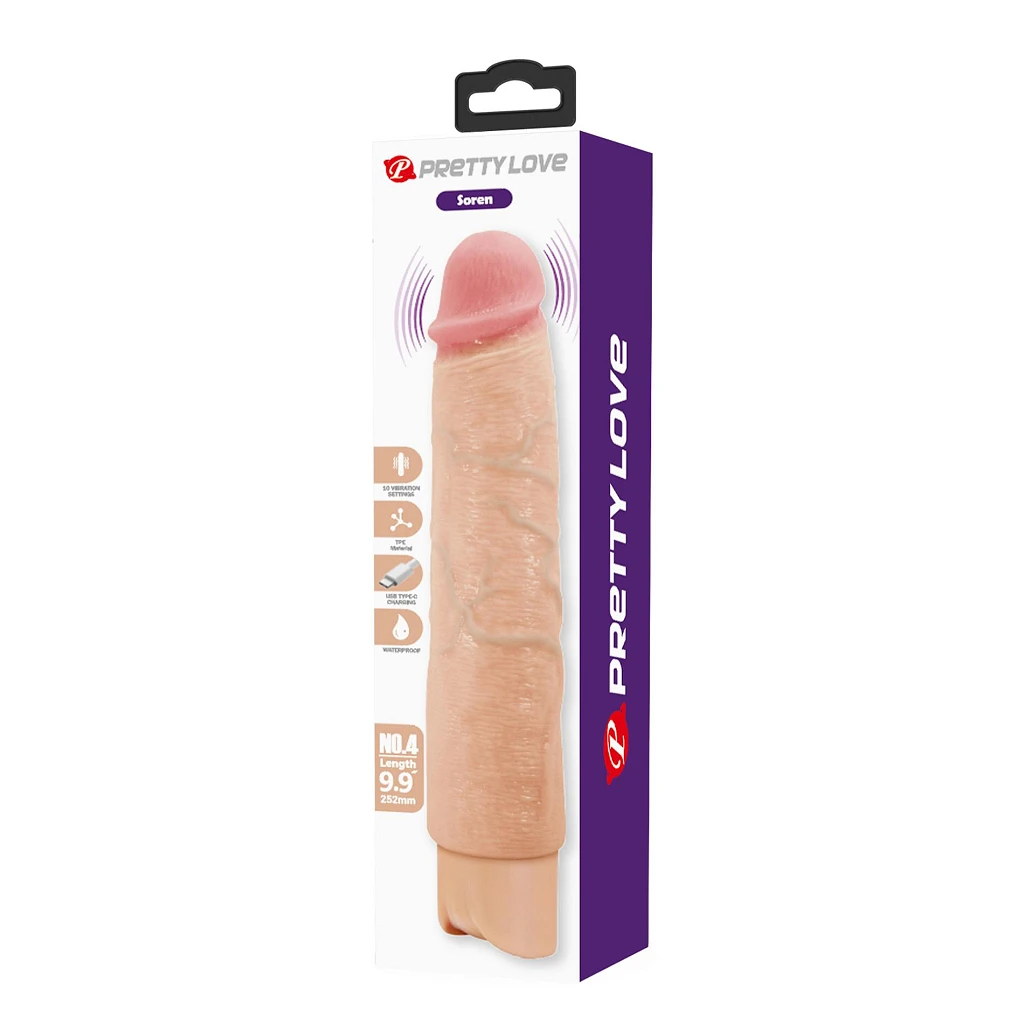 Wibrator realistyczny Soren – 25,2 cm, ładowanie USB-C — zdjęcie 11