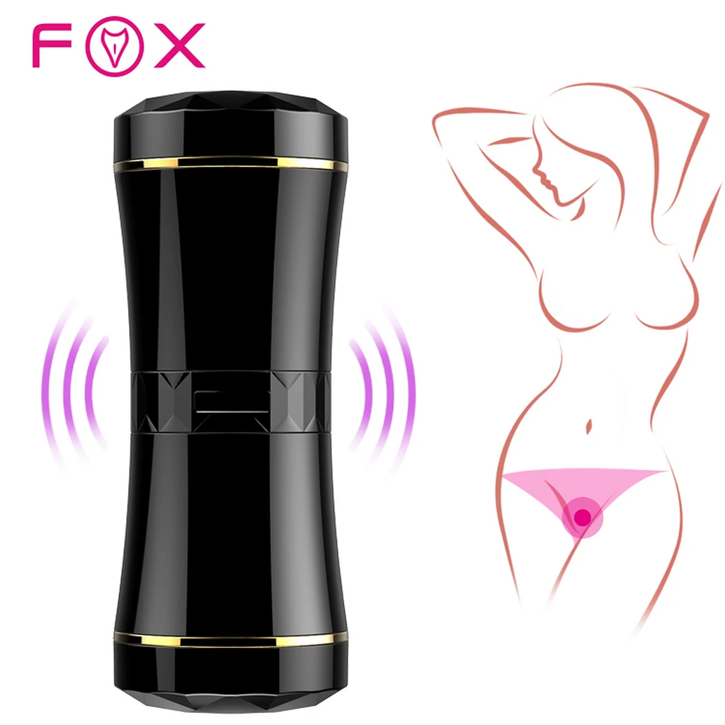 Masturbator Double Ends – usta i wagina, 18 cm — zdjęcie 2