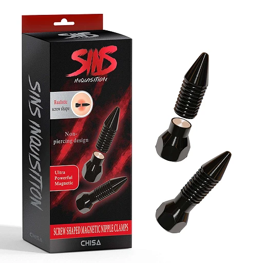 Magnetyczne klipsy na sutki Screw Shaped – stop aluminium