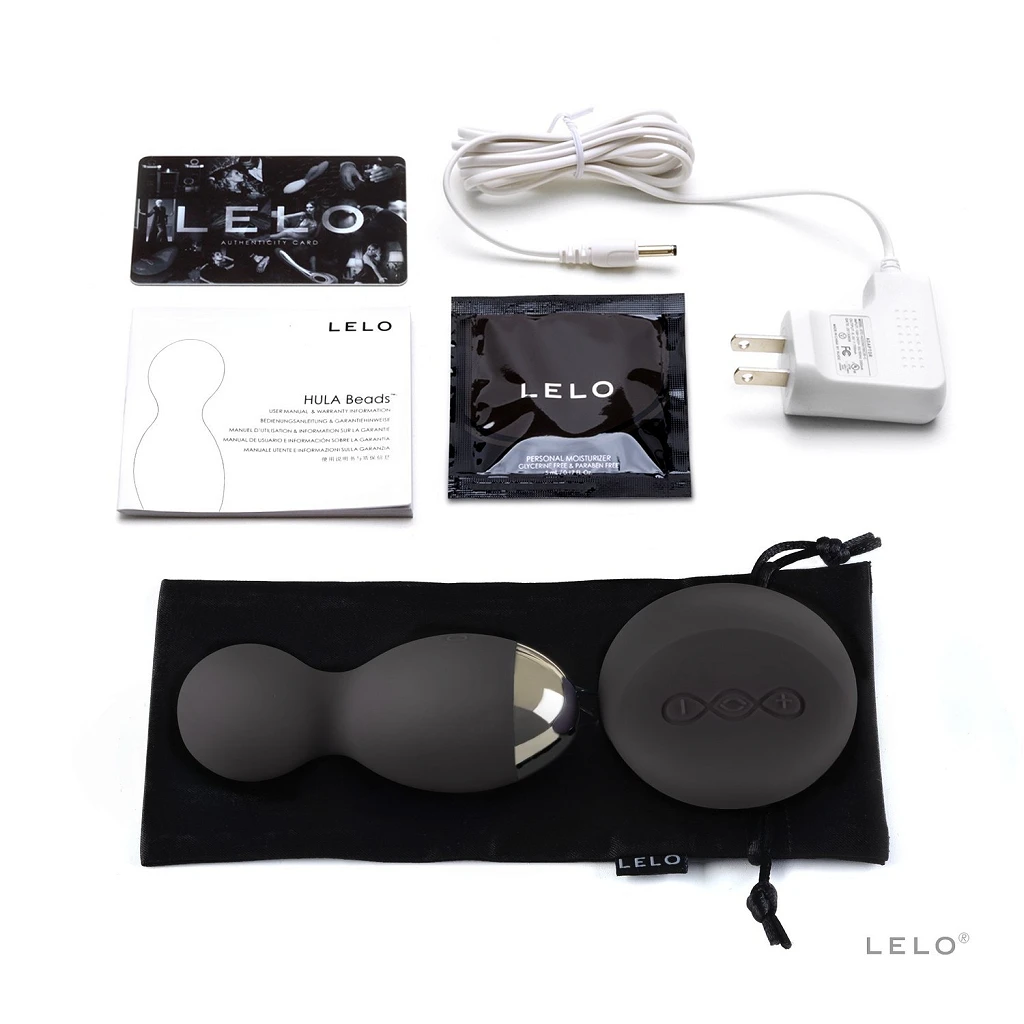 Kulki wibrujące LELO Hula Beads – rotacja i pilot, czarny — zdjęcie 2