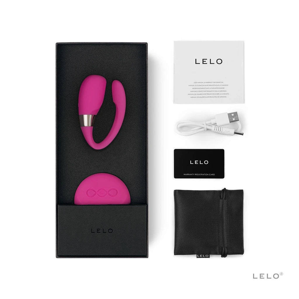 Wibrator dla par LELO Tiani 3 – pilot SenseMotion, wiśniowy — zdjęcie 2