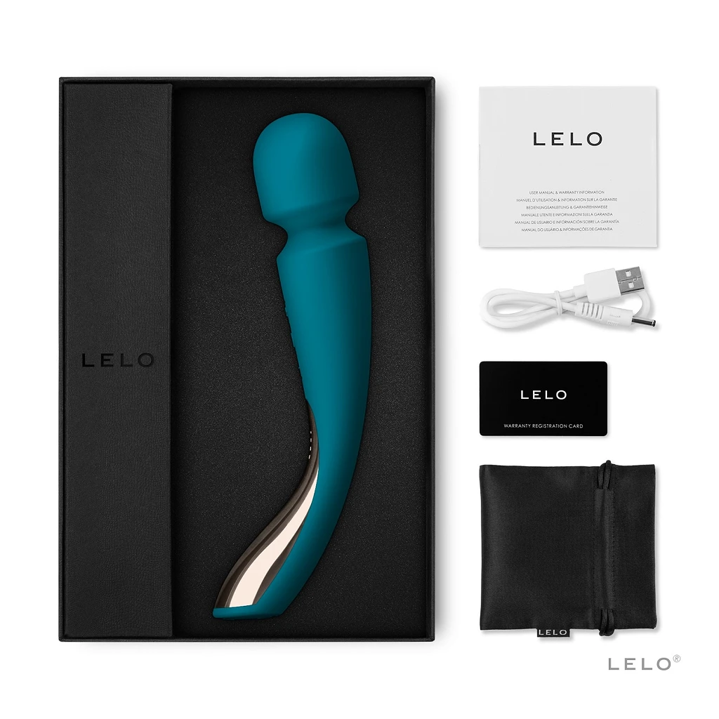 Wibrator różdżka LELO Smart Wand 2 Medium – 10 trybów, niebieski — zdjęcie 3