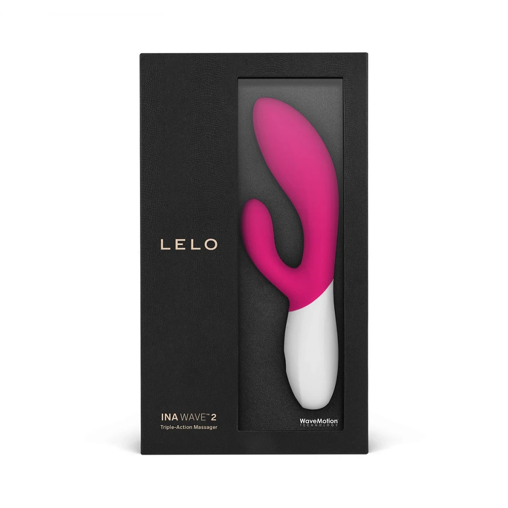 Wibrator króliczek LELO Ina Wave 2 – falujące ramię, wiśniowy — zdjęcie 8