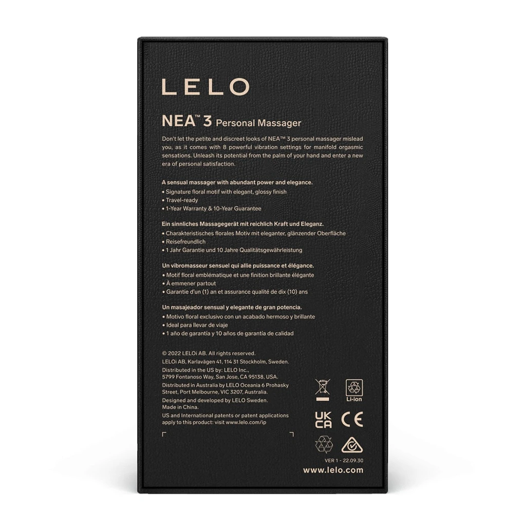 Stymulator łechtaczki LELO Nea 3 – 10 trybów, IPX7, niebieski — zdjęcie 5