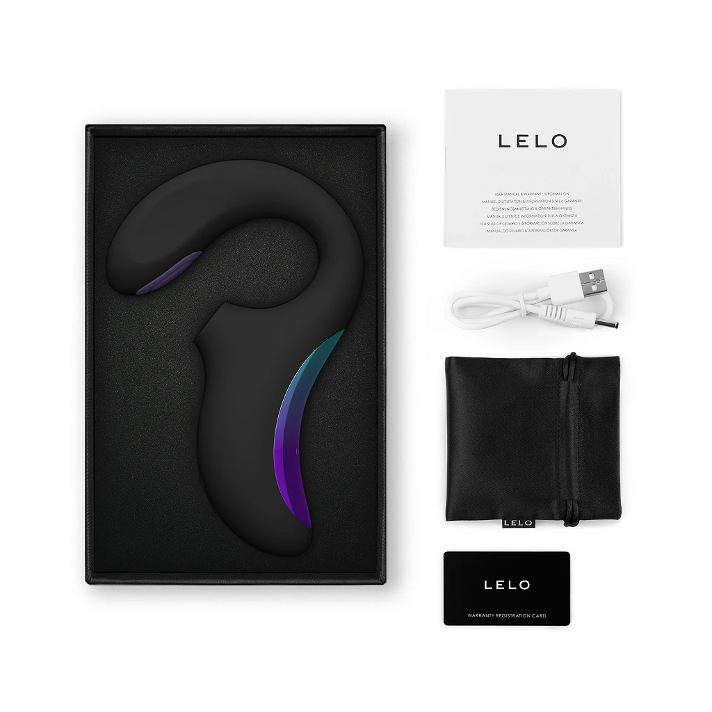Wibrator LELO Enigma Double Sonic – potrójna stymulacja, czarny — zdjęcie 2