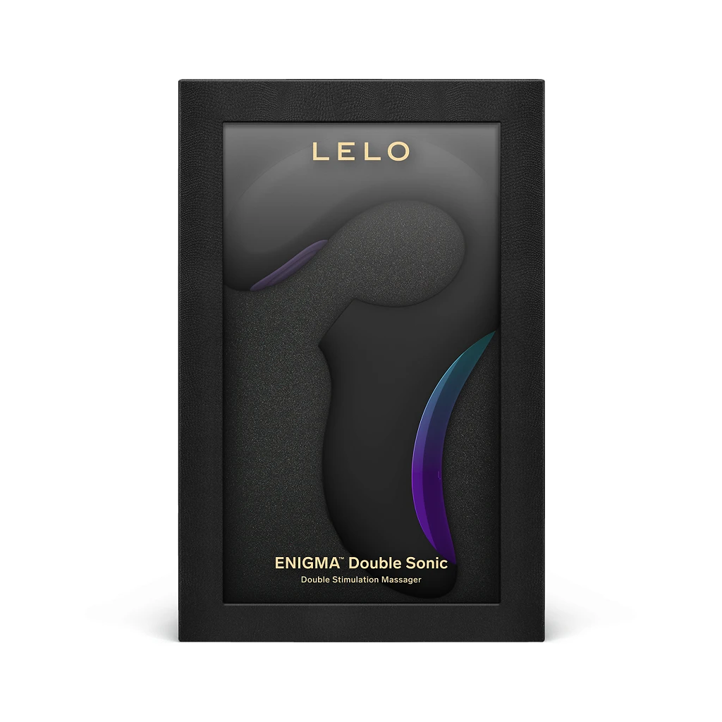 Wibrator LELO Enigma Double Sonic – potrójna stymulacja, czarny — zdjęcie 3