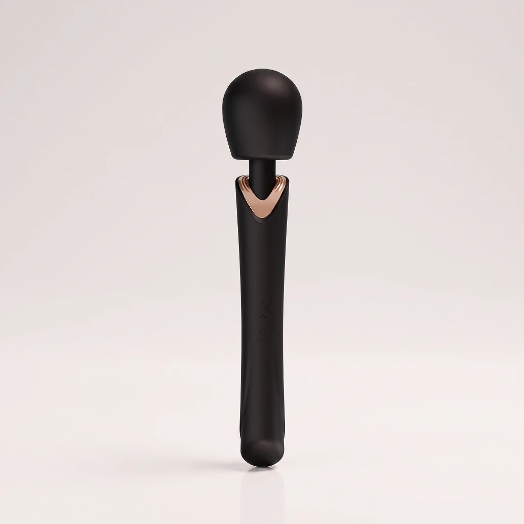Masażer różdżka Perfect Wand Black – 30 cm, silikon